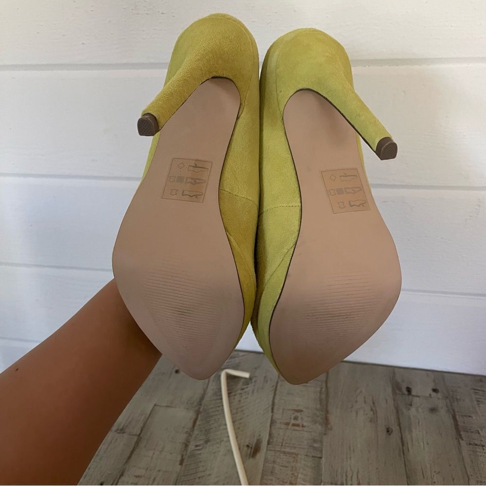 ASOS Lime Green Suede Pointed Toe High Heel Shoes Size 6 - Picture 8 of 13
